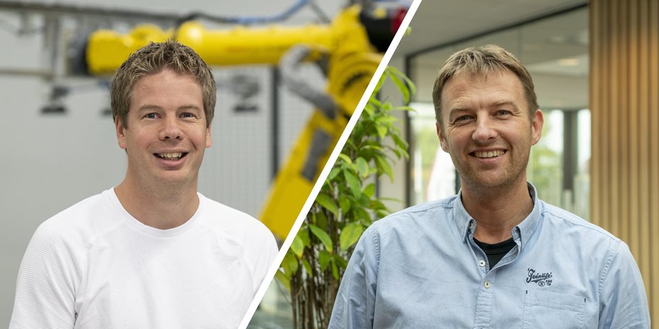 Engineers Jan-Willem de Lange en Jonathan Versluijs